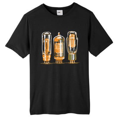 Throwback Style Stereo Amplifier Vacuum Tubes Tall Fusion ChromaSoft Performance T-Shirt