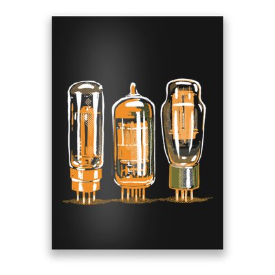 Throwback Style Stereo Amplifier Vacuum Tubes Poster
