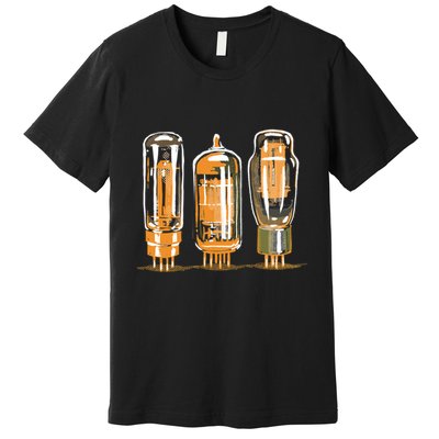 Throwback Style Stereo Amplifier Vacuum Tubes Premium T-Shirt