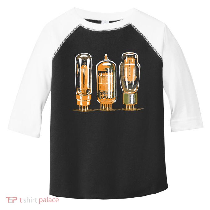 Throwback Style Stereo Amplifier Vacuum Tubes Toddler Fine Jersey T-Shirt