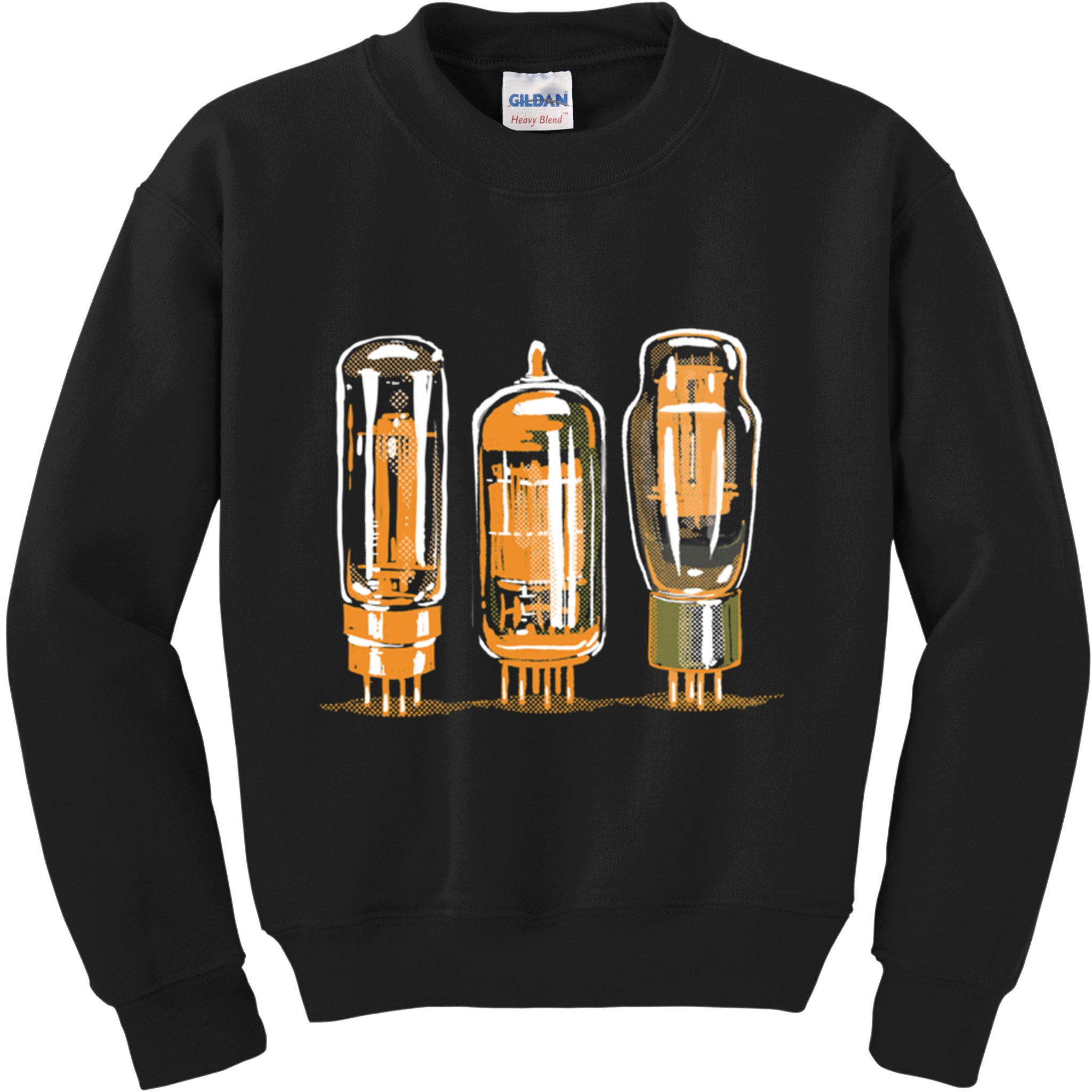 Throwback Style Stereo Amplifier Vacuum Tubes Kids Sweatshirt
