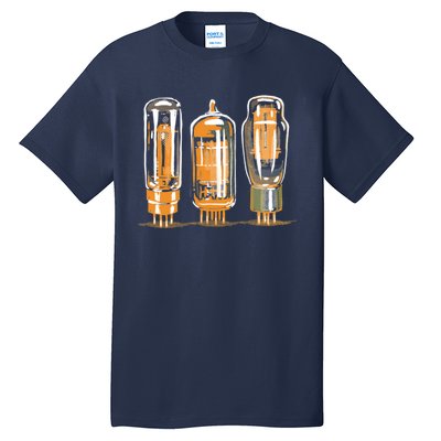 Throwback Style Stereo Amplifier Vacuum Tubes Tall T-Shirt