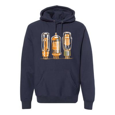 Throwback Style Stereo Amplifier Vacuum Tubes Premium Hoodie