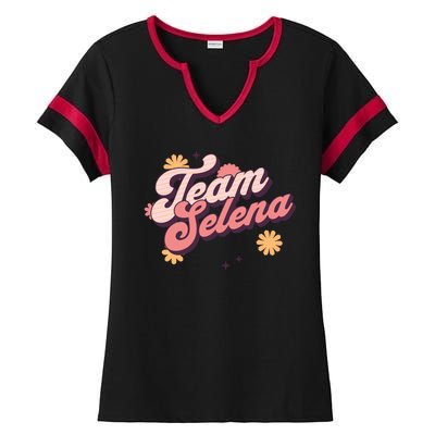 Team Selena Support Selena Ladies Halftime Notch Neck Tee