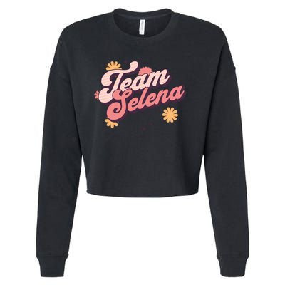 Team Selena Support Selena Cropped Pullover Crew