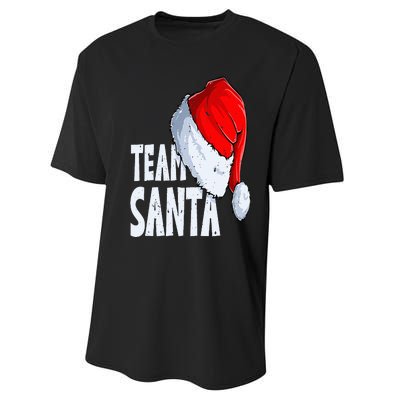 Team Santa Squad Santa hat Merry Christmas Xmas Performance Sprint T-Shirt