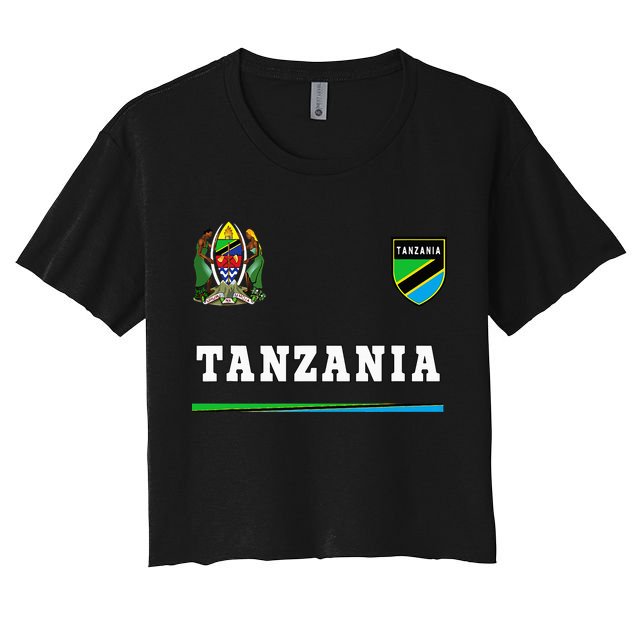 Tanzania Sport Soccer Jersey Flag Football Crop Top