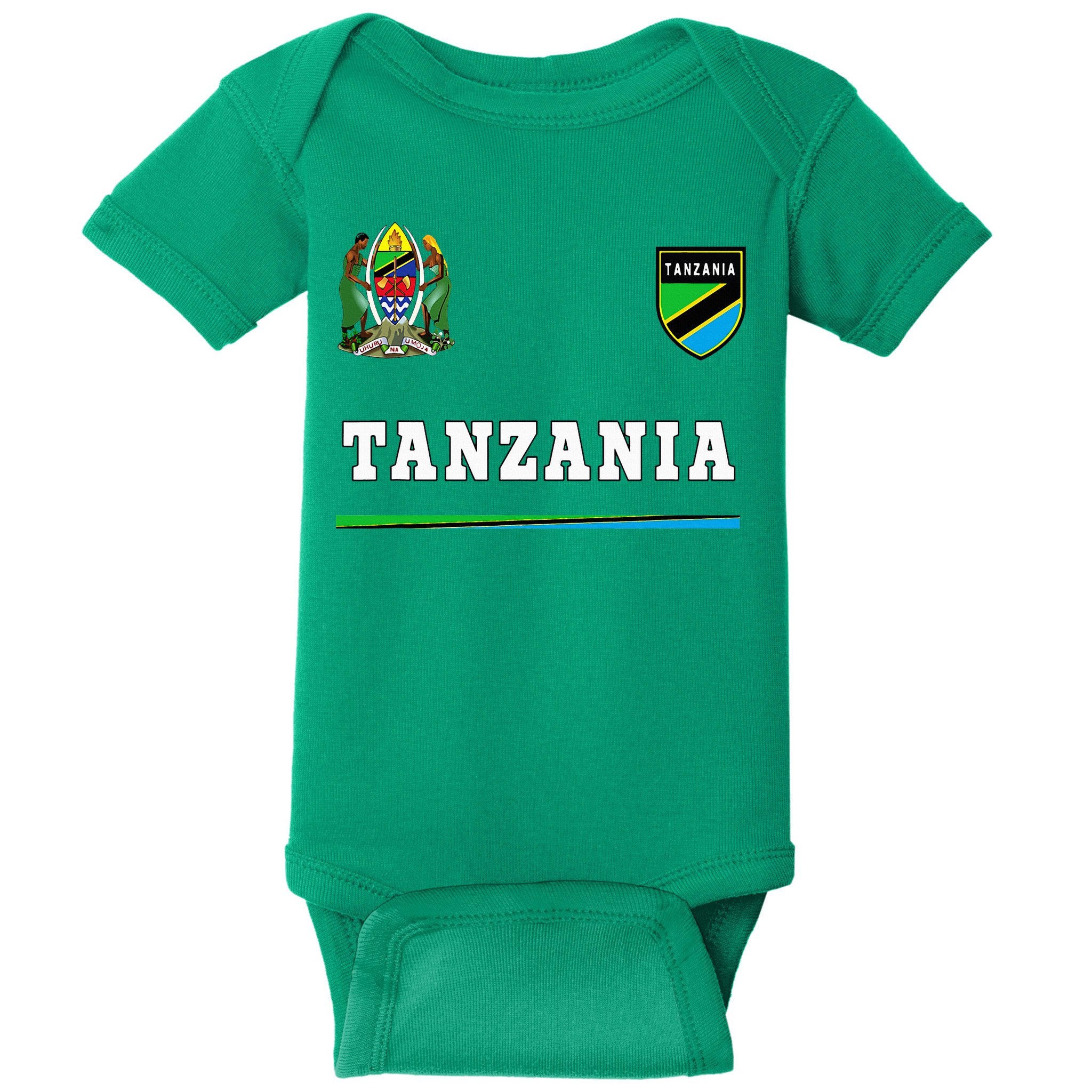 Tanzania Sport Soccer Jersey Flag Football Baby Bodysuit
