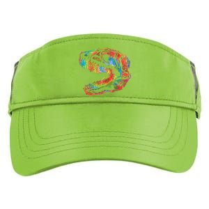 TRex Skull Skeleton Tie Dye Dino Bones Fossil Dinosaur Gift Adult Drive Performance Visor