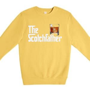 The Scotchfather Scotch Father Dad Fathers Day Drinking Premium Crewneck Sweatshirt