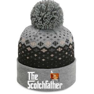 The Scotchfather Scotch Father Dad Fathers Day Drinking The Baniff Cuffed Pom Beanie