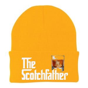 The Scotchfather Scotch Father Dad Fathers Day Drinking Knit Cap Winter Beanie