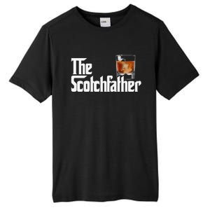 The Scotchfather Scotch Father Dad Fathers Day Drinking Tall Fusion ChromaSoft Performance T-Shirt