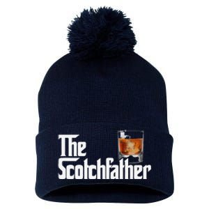 The Scotchfather Scotch Father Dad Fathers Day Drinking Pom Pom 12in Knit Beanie