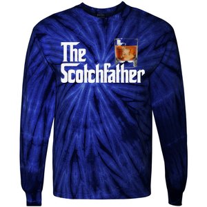 The Scotchfather Scotch Father Dad Fathers Day Drinking Tie-Dye Long Sleeve Shirt