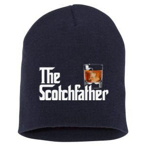 The Scotchfather Scotch Father Dad Fathers Day Drinking Short Acrylic Beanie