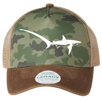 Thresher Shark Silhouette Simple Shark Design Legacy Tie Dye Trucker Hat