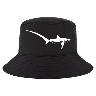 Thresher Shark Silhouette Simple Shark Design Cool Comfort Performance Bucket Hat
