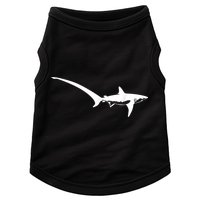 Thresher Shark Silhouette Simple Shark Design Doggie Tank