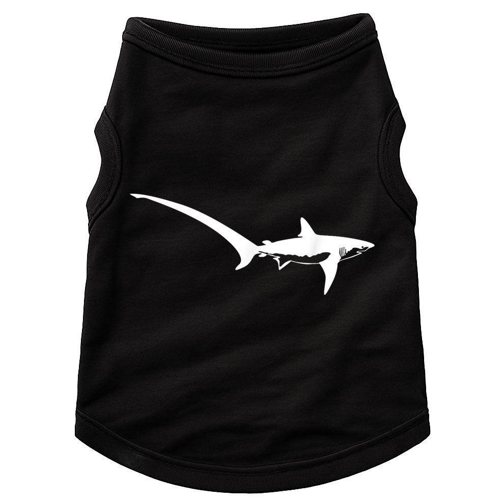 Thresher Shark Silhouette Simple Shark Design Doggie Tank