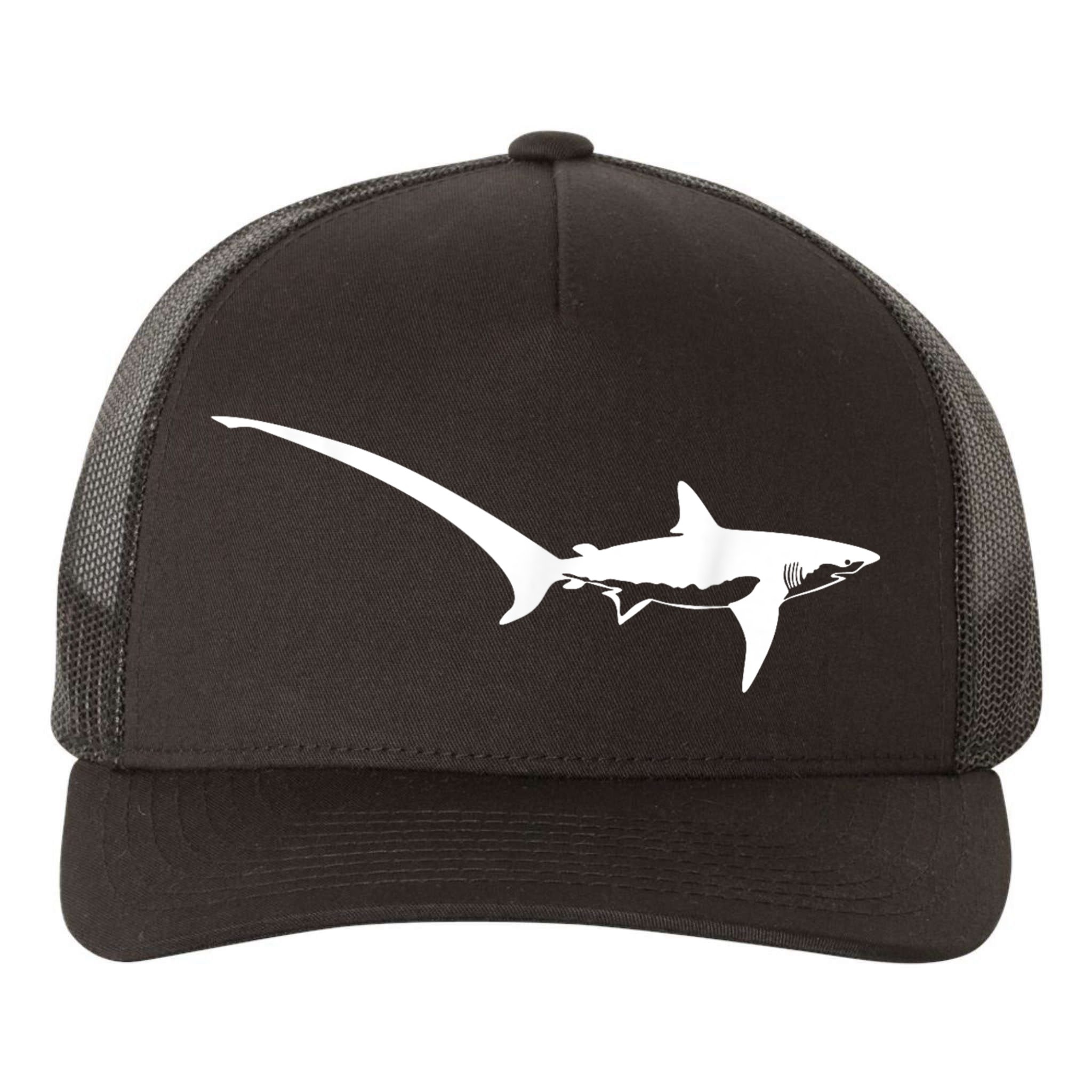 Thresher Shark Silhouette Simple Shark Design Yupoong Adult 5-Panel Trucker Hat