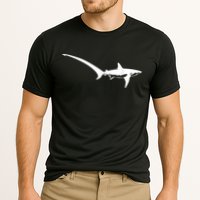 Thresher Shark Silhouette Simple Shark Design Performance Shirt