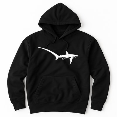 Thresher Shark Silhouette Simple Shark Design Hoodie