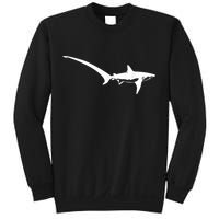 Thresher Shark Silhouette Simple Shark Design Sweatshirt