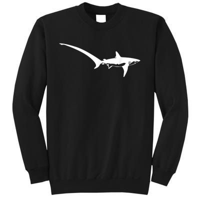 Thresher Shark Silhouette Simple Shark Design Sweatshirt