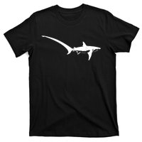 Thresher Shark Silhouette Simple Shark Design T-Shirt