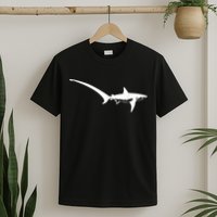 Thresher Shark Silhouette Simple Shark Design T-Shirt