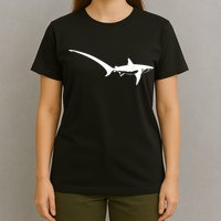 Thresher Shark Silhouette Simple Shark Design T-Shirt