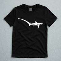Thresher Shark Silhouette Simple Shark Design T-Shirt