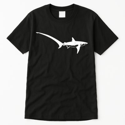 Thresher Shark Silhouette Simple Shark Design Tall T-Shirt