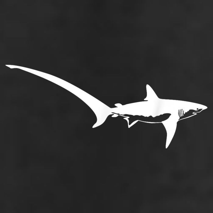 Thresher Shark Silhouette Simple Shark Design Adult Drive Performance Visor