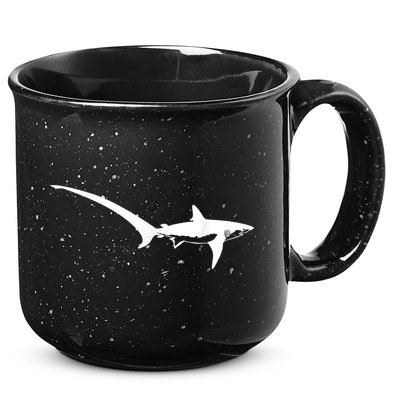 Thresher Shark Silhouette Simple Shark Design 15oz Campfire Ceramic Mug