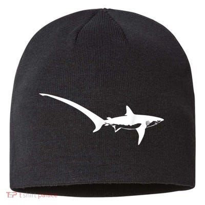 Thresher Shark Silhouette Simple Shark Design Sustainable Beanie
