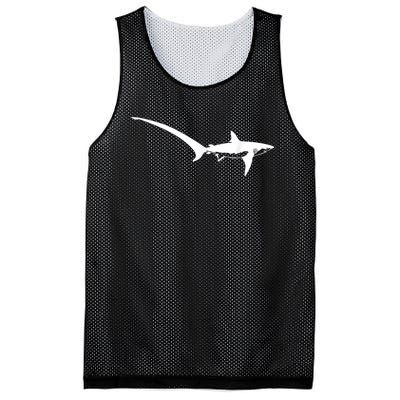 Thresher Shark Silhouette Simple Shark Design Mesh Reversible Basketball Jersey Tank