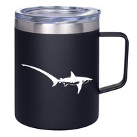 Thresher Shark Silhouette Simple Shark Design 12oz Stainless Steel Coffee Mug