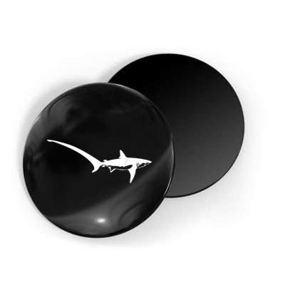 Thresher Shark Silhouette Simple Shark Design Magnet