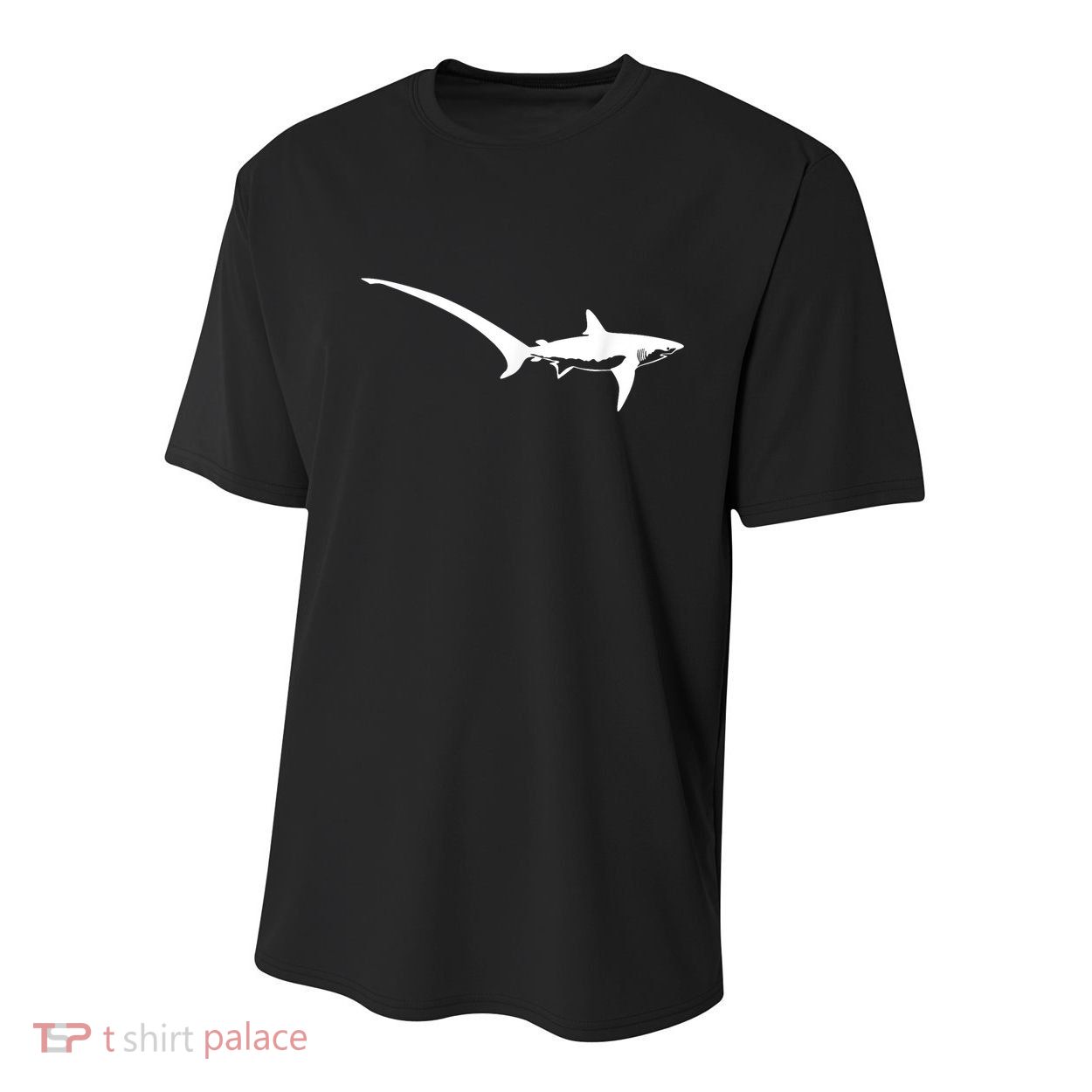 Thresher Shark Silhouette Simple Shark Design Youth Performance Sprint T-Shirt