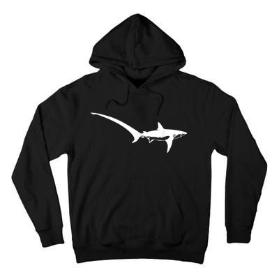 Thresher Shark Silhouette Simple Shark Design Tall Hoodie