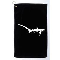 Thresher Shark Silhouette Simple Shark Design Golf Towel