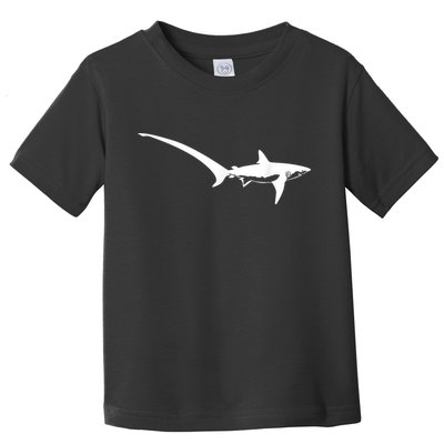 Thresher Shark Silhouette Simple Shark Design Toddler T-Shirt