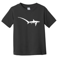 Thresher Shark Silhouette Simple Shark Design Toddler T-Shirt