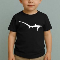 Thresher Shark Silhouette Simple Shark Design Toddler T-Shirt