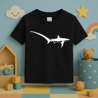Thresher Shark Silhouette Simple Shark Design Toddler T-Shirt