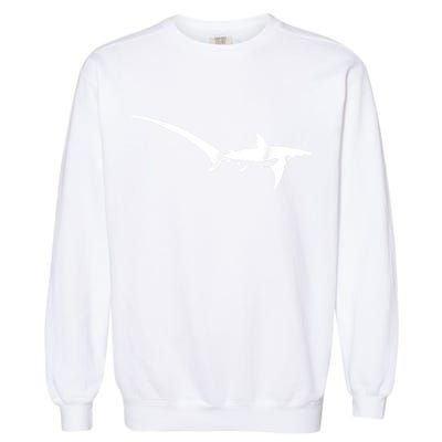 Thresher Shark Silhouette Simple Shark Design Garment-Dyed Sweatshirt