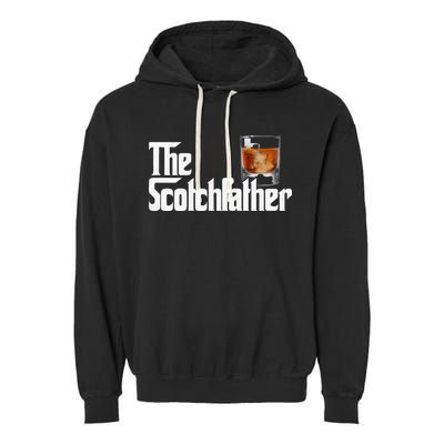 The Scotchfather Scotch Father Dad Fathers Day Drinking Garment-Dyed Fleece Hoodie
