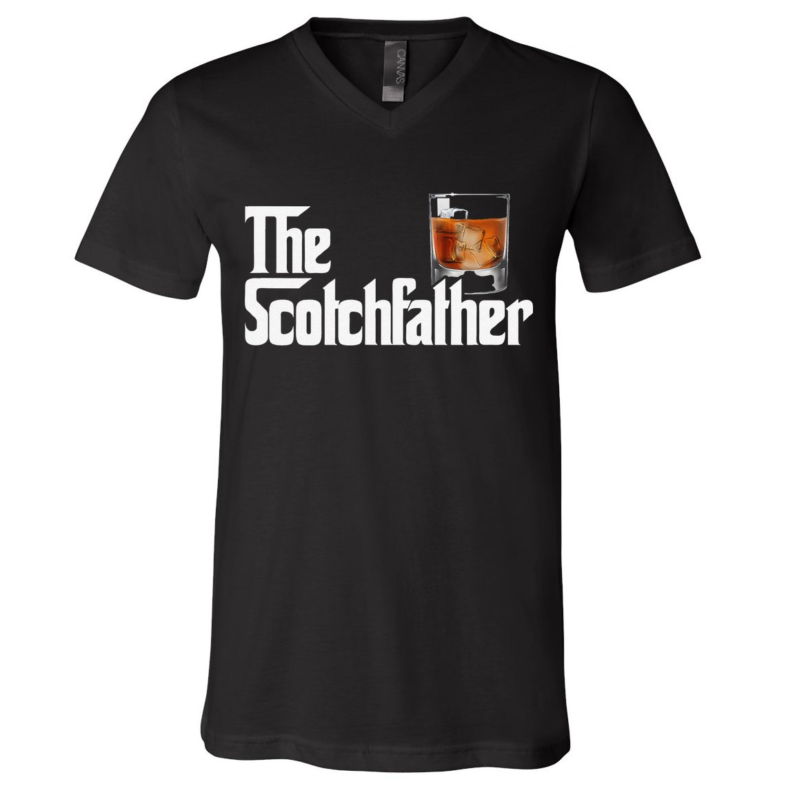 The Scotchfather Scotch Father Dad Fathers Day Drinking V-Neck T-Shirt